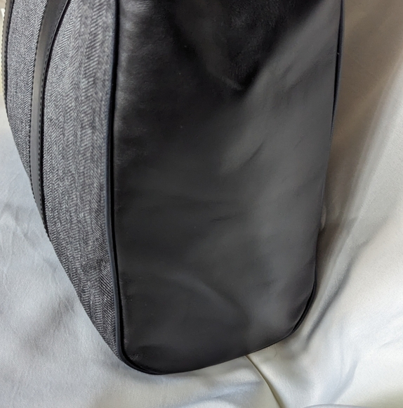 Trussardi 1911 Oversized Black & Gray Tote Bag Italy - Picture 9 of 13